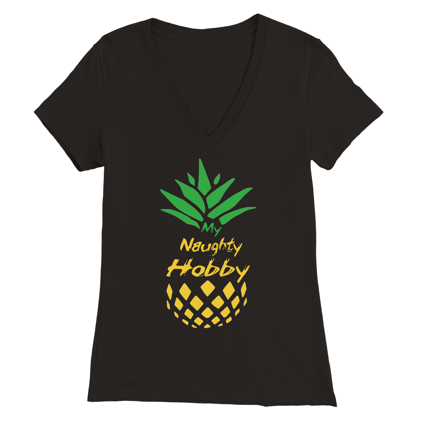 "My Naughty Hobby" Premium Womens V-Neck T-shirt