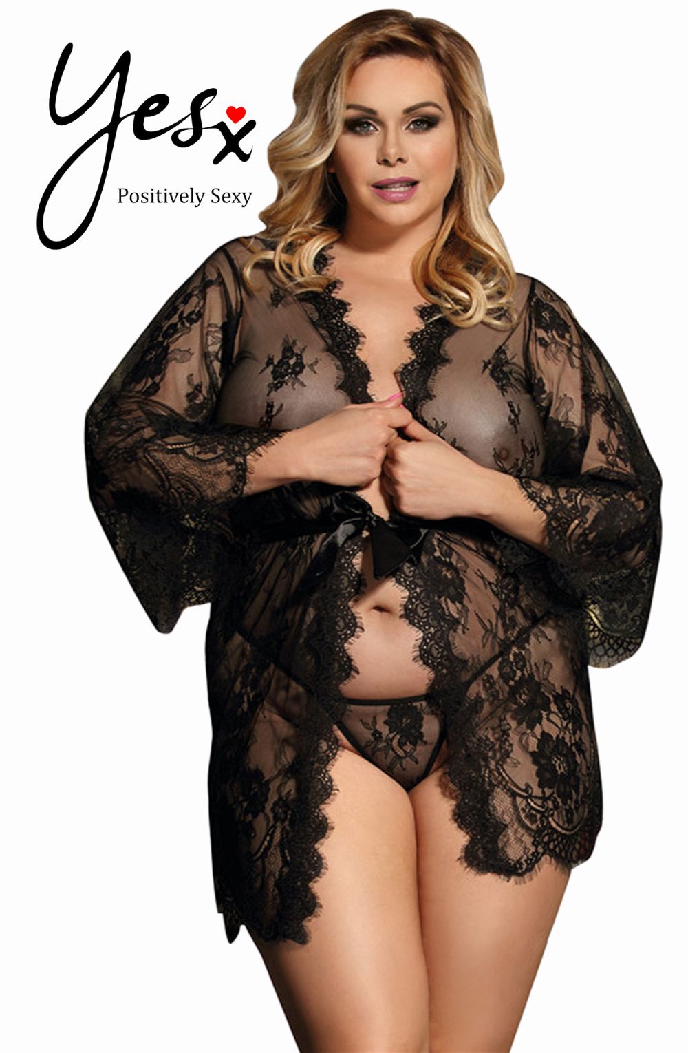 YesX YX827Q Robe Set Black – Up to 6XL